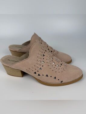 Musse & Cloud Mule Shoes Women SZ Eu 40 US 9 Leather Made In Spain blush color
